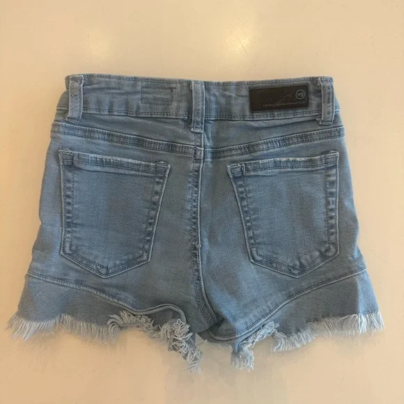 AG kids Girls denim shorts with ruffle hem. Size 12 - Picture 2 of 3